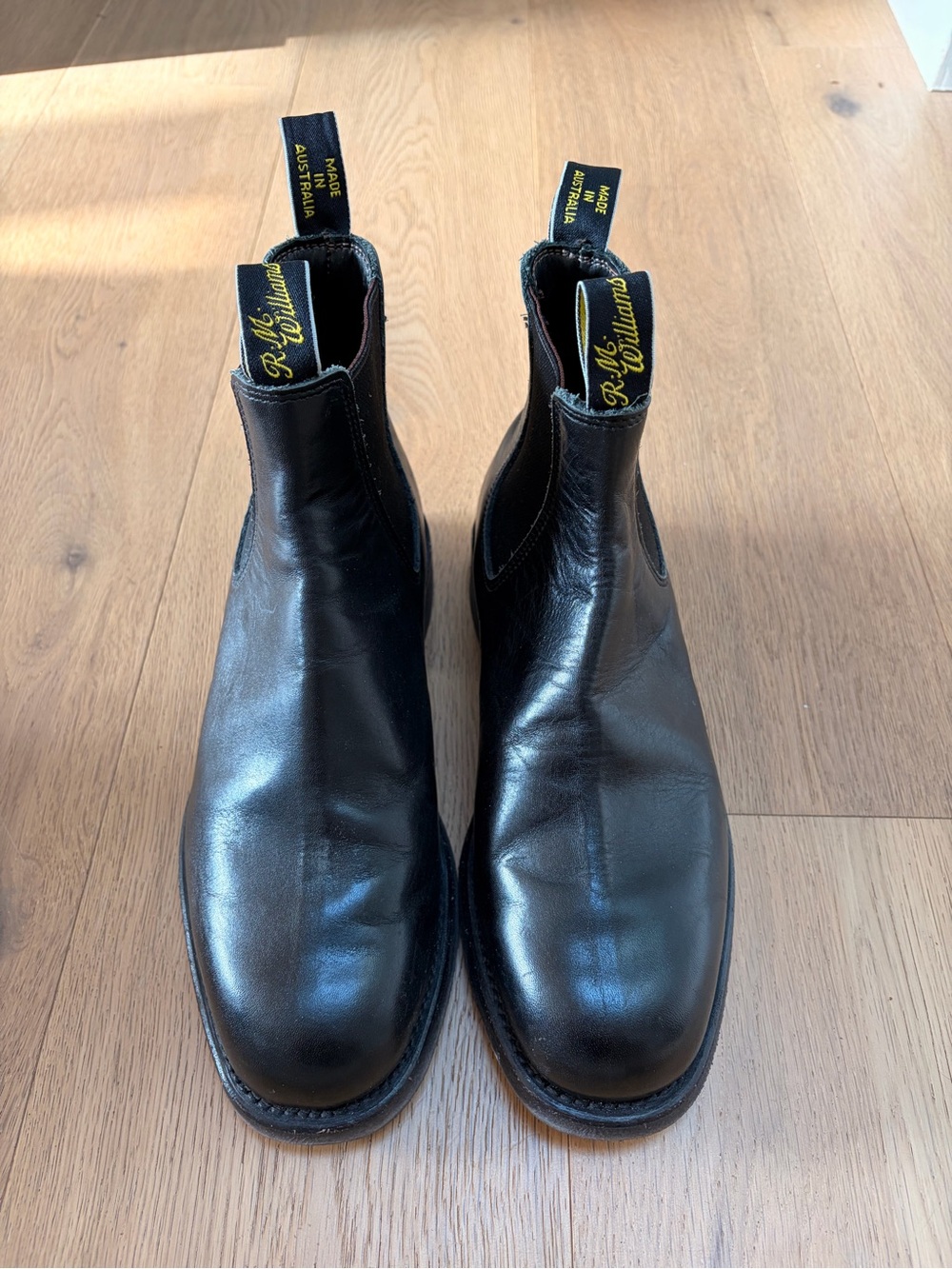 R.M. Williams Black Leather Chukka Boots